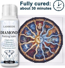 Versatile 5D Diamond Painting Sealer – Non-Toxic and Water-Resistant, 4 OZ