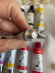 Lot of 47 Art 101 Acrylic/Water/Oil Paint Tubes – Multicolor – .4 oz – Most New