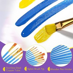 240-Piece Nylon Paint Brush Set – Multi-Use for Oil, Acrylic & Watercolor Art