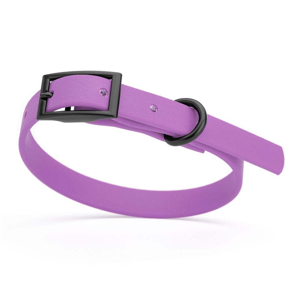 Dog Pet Waterproof Collar – W1/2″ x L9″-12″ – Amethyst Purple