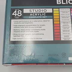 Blick Studio Acrylic Paint Set 48 Tubes 0.7oz Multicolor 01637-0489
