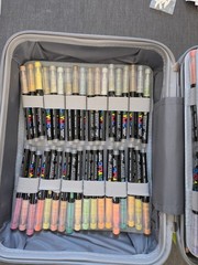 Guangna 408 Acrylic Paint Marker Soft Brush Tip Direct Liquid Ink Control Sealed