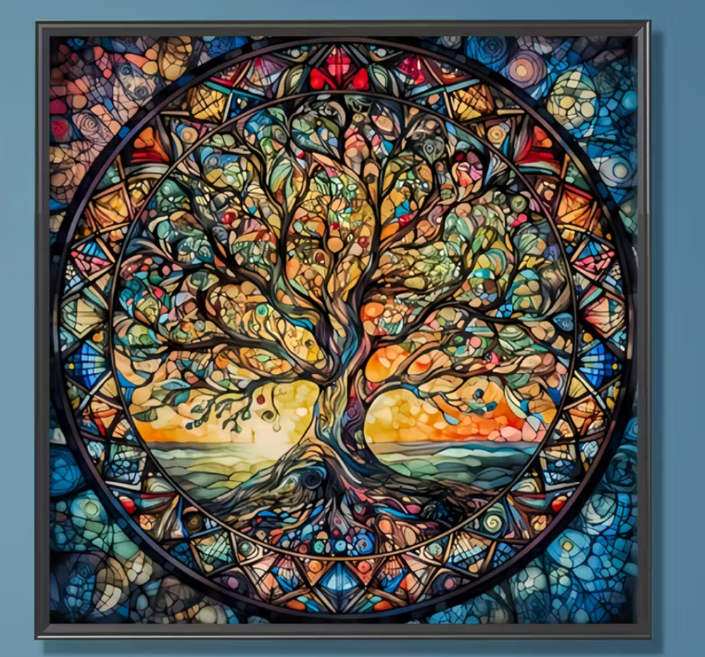 Tree of Life 5 Diamond Painting Art Kit for Adults 7.9×7.9″ or 11.8×11.8″
