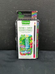 Crayola Signature Blend & Shade Colored Pencils 24 Vibrant colors Decorative Tin
