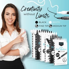 Utillo Craft White Paint Pen (8-Pack) Medium 1 Count (Pack of 8),