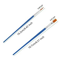 Pointed tip Paint Brushes, 50pcs Washable Flat and Round Art Brushes, Suitabl…
