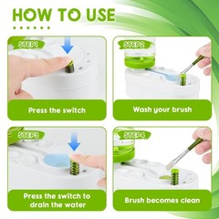 Paint Brush Cleaner for Artists, Painting Station with Brush Washer Water Cyc…
