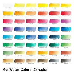 XNCW-48N Koi Watercolor Field 48 Color Sketch Set