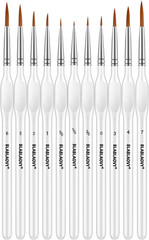 Detailing Brush Set, 11 Pcs Miniature Paint Brushes with Triangular Handles, Pai