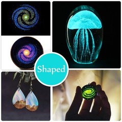 Epoxy UV Resin Color Pigment – Glow In 0.34 Fl Oz (Pack of 10), Transparent