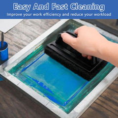 10 Pcs Screen Printing Scrub Pad,Screen Print Ink Scrub Cleaner Brush