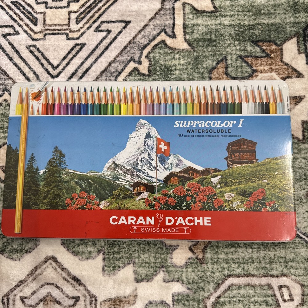 Caran D’ache Supracolor Metal Box Set Of 40, Two Missing