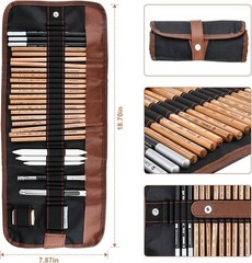 Drawing Pencils Set Art Supplies Sketch Pencils Kit for Kids Adults 29pcs