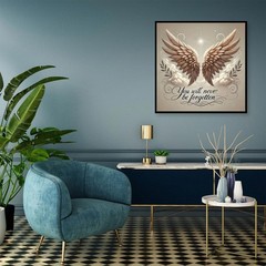 MBNTJHT Angel Wings Paint by Numbers Kit for 16X16Inch, MT22332