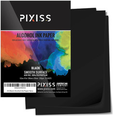 Black Alcohol Ink Paper – 25 Sheets Heavy Weight Art Paper for Alcohol