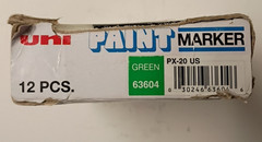 Uni-Paint 63604 PX-20 Oil-Based Paint Marker, Medium Line, Green, 12Pk