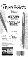 Bold Black Flair Felt Tip Pens – 0.7mm Medium Point, 4 Count, Fade Resistant