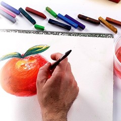 Charvin Artist Colored Chalk Pastels (Set of 48) – Water Soluble, Assorted Pa…
