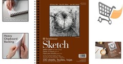 Sketch Pad White Paper 9×12 Inch 100 Sheets – Artist Drawing and Illustration