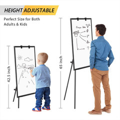 Easel Whiteboard – Black Magnetic Portable Dry Erase 40 X 28 Tripod Height Adjus