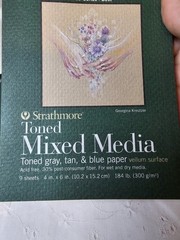 3 Strathmore 400 Series Toned Mixed Media Pads 4″ X 6″, Grey, Tan & Blue