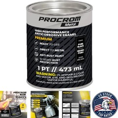 16 Oz Gloss Black Paint for Metal – Direct-to-Metal, Indoor/Outdoor