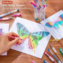 80-Color Glitter Gel Pens Set & 80 Refills – Non-Toxic Art Supplies for All Ages