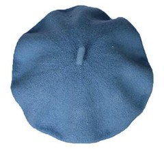 Women’s Solid Color Classic French Style Beret Beanie One Size-Medium Sky Blue