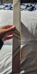 Canvas Glitter Sparkle Shine Decorative Wall Piece Gold Pink & White 14″X11″