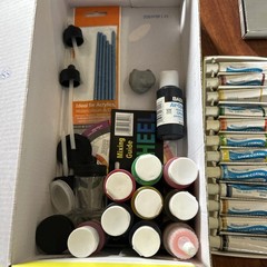 Mixed Artist Drawing & Sketching Supplies Lot | Pastels Chalk Pencils Watercolor