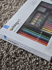 NEW KingArt Mixed Media Set 51 Watercolor Sketching Charcoal Colored Pencils