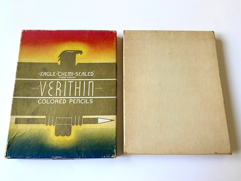 Vintage VERITHIN Eagle Chemi-Sealed COLOR Pencil – Paper Box ONLY