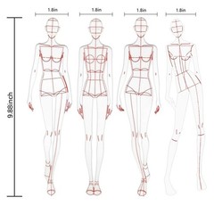 Update 4PCS Fashion Drawing Ruler, French Curve Ruler Sewing Humanoid Pattern…