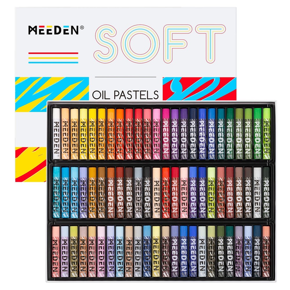MEEDEN Soft Oil Pastels Set 72 Vibrant Colors Oil Pastels for Artists Beginne…