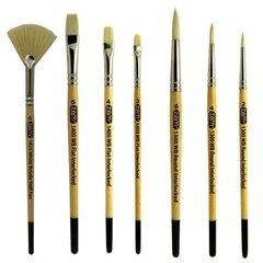 AS-124 Stiff Hog Bristle Brush Set 7 pcs Combo
