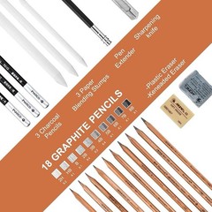 Drawing Pencils Set Art Supplies Sketch Pencils Kit for Kids Adults 29pcs