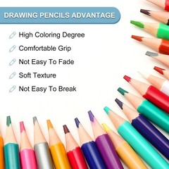 12Pcs Blue Colored Pencils Set for Artists Art Painting