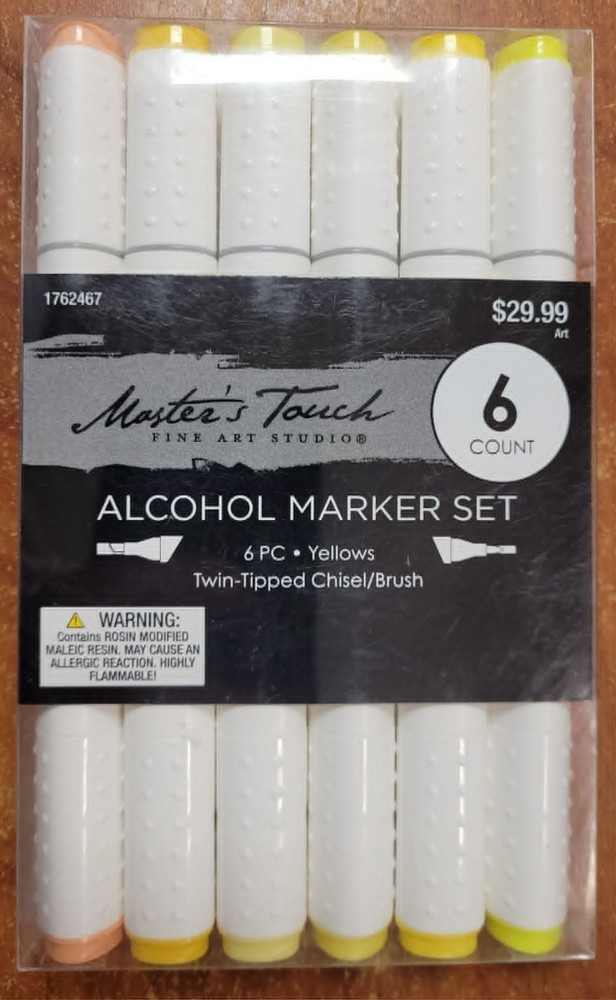 Master s Touch 1762467 Yellows Alcohol Markers – NEW