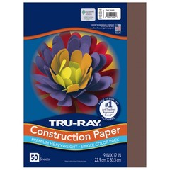 Tru-Ray® Construction Paper, 50% Recycled, 9″ x 12″, x Dark Brown
