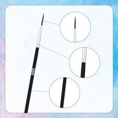30pcs Detail Paint Brushes, Fine Tip 15.3×0.5cm/6.02×0.19in, Black