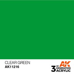 Clear Green 3G Acrylic Paint 17ml Bottle