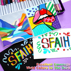 Acrylic Paint Creative Markers, 24 Colors, Brush & Chisel, High Coverage, Works