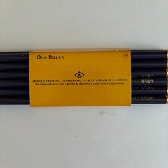 Vintage Eberhard Faber Design 12 Per Pack 3H Colored Pencils Violet 8024 NOS
