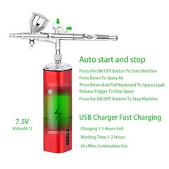 TM90-180W Wholesale Cordless Airbrush Small Single Dual Action Electric Beauty