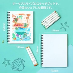 Ohuhu Sketchbook Marker Pen Drawing Paper 216mm x 140mm 150gsm