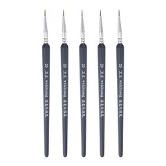 5pcs Detail Paint Brushes 7mm Nylon Miniature Painting Brush(00#), Black