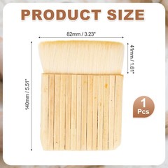 Hake Brush, 14 Row Bamboo Blender Sheep Hair Watercolor Brush, Yellow White