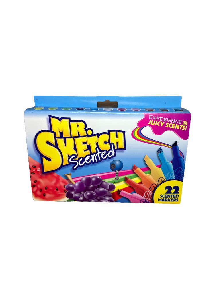 Mr. Sketch Scented Markers, Chisel Tip, Assorted Colors, 22 Count MARKING