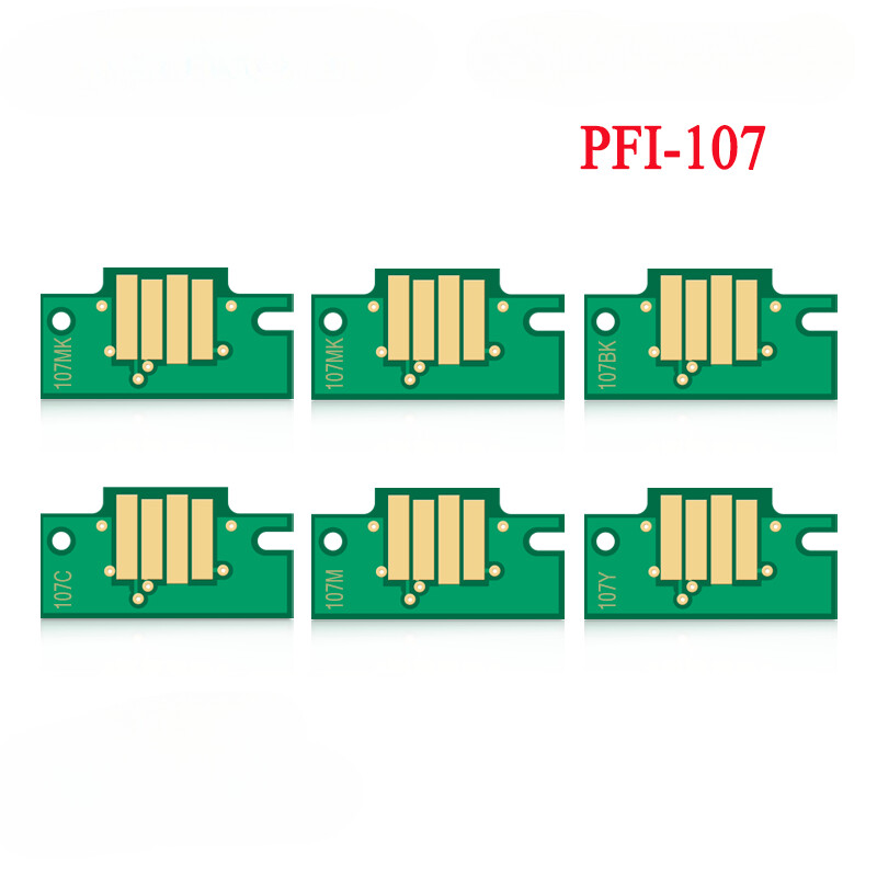 6PC PFI-107 Permanent Chip For Canon IPF670 IPF680 IPF685 IPF770 IPF780 IPF785