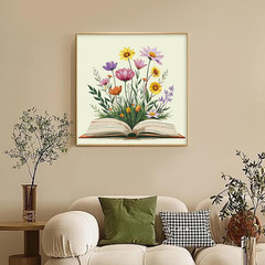 Camocin Framed Paint by Numbers Kit for Adults Beginner – Book and Wildflowers P